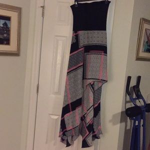 Asymmetrical dress strapless